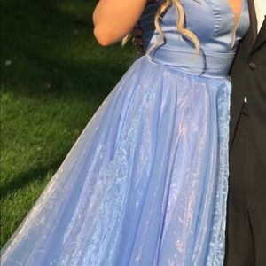 Size 14 sherri hill blue prom dress.